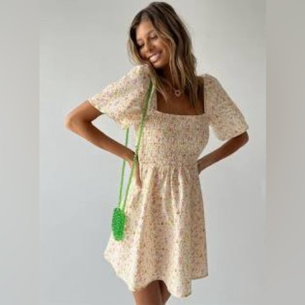 Princess Polly Summer Nights Floral Open Back Dress
